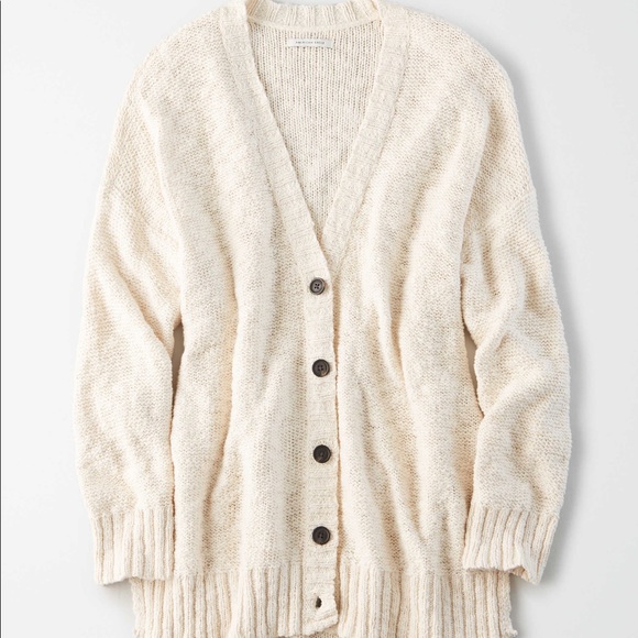 American Eagle Outfitters Sweaters - Cream Button Down Sweater